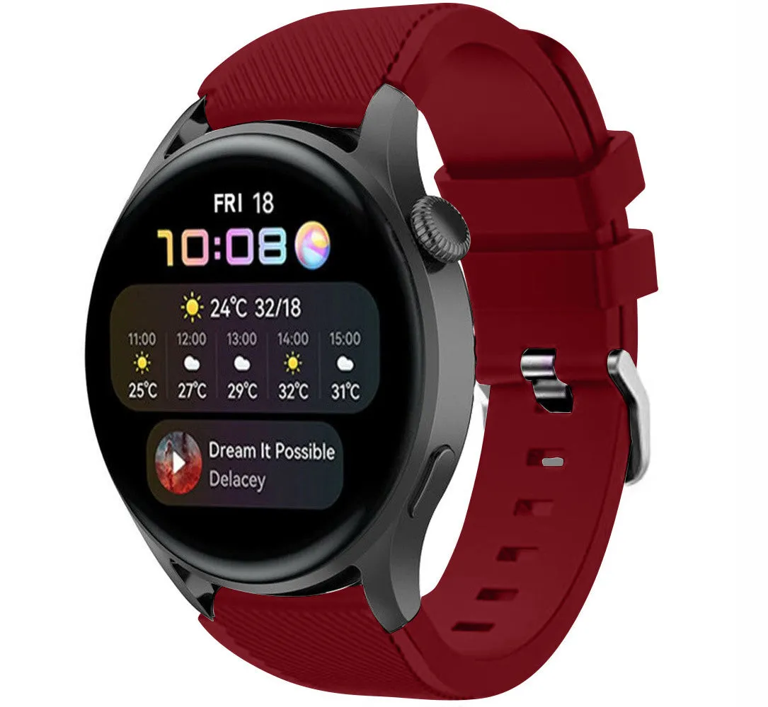 Customer Favorite Huawei Watch 3 (Pro) Silicone Strap (Burgundy)  Limited Release!