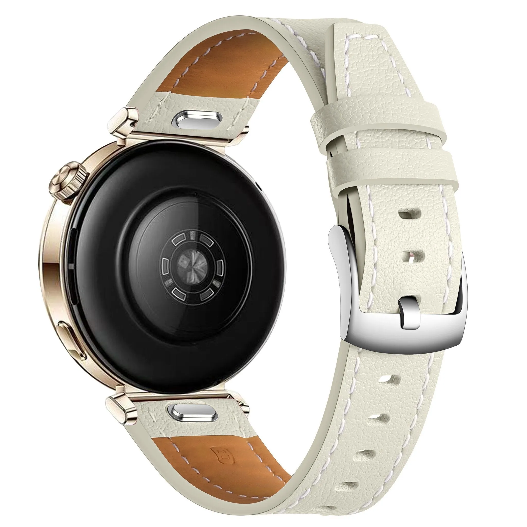 Customer Favorite Huawei Watch 5 - 42mm 'One Push' Leather Strap (Beige)  Dont Miss Out!
