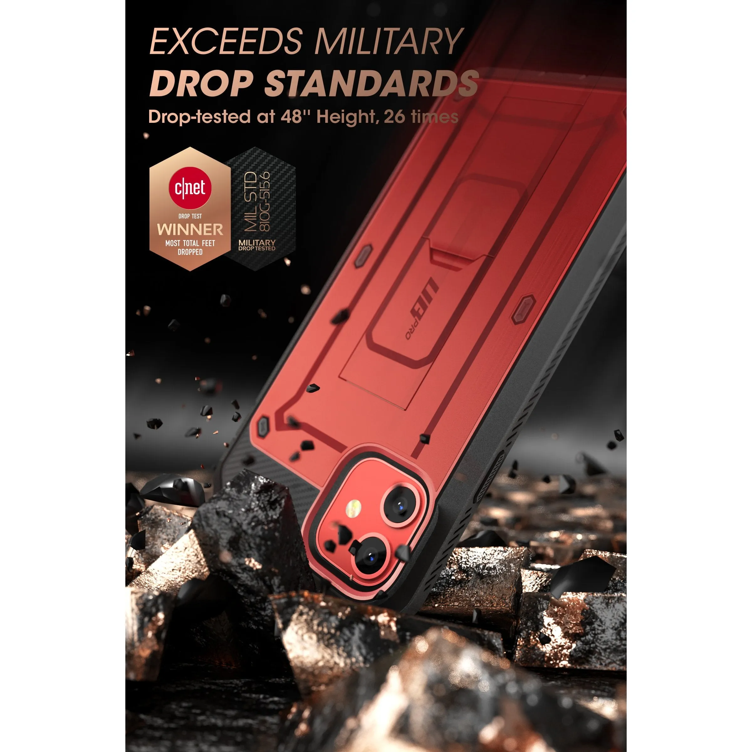 Customer Favorite iPhone 11 6.1 inch Unicorn Beetle Pro Rugged Case-Metallic Red  Limited Availability!