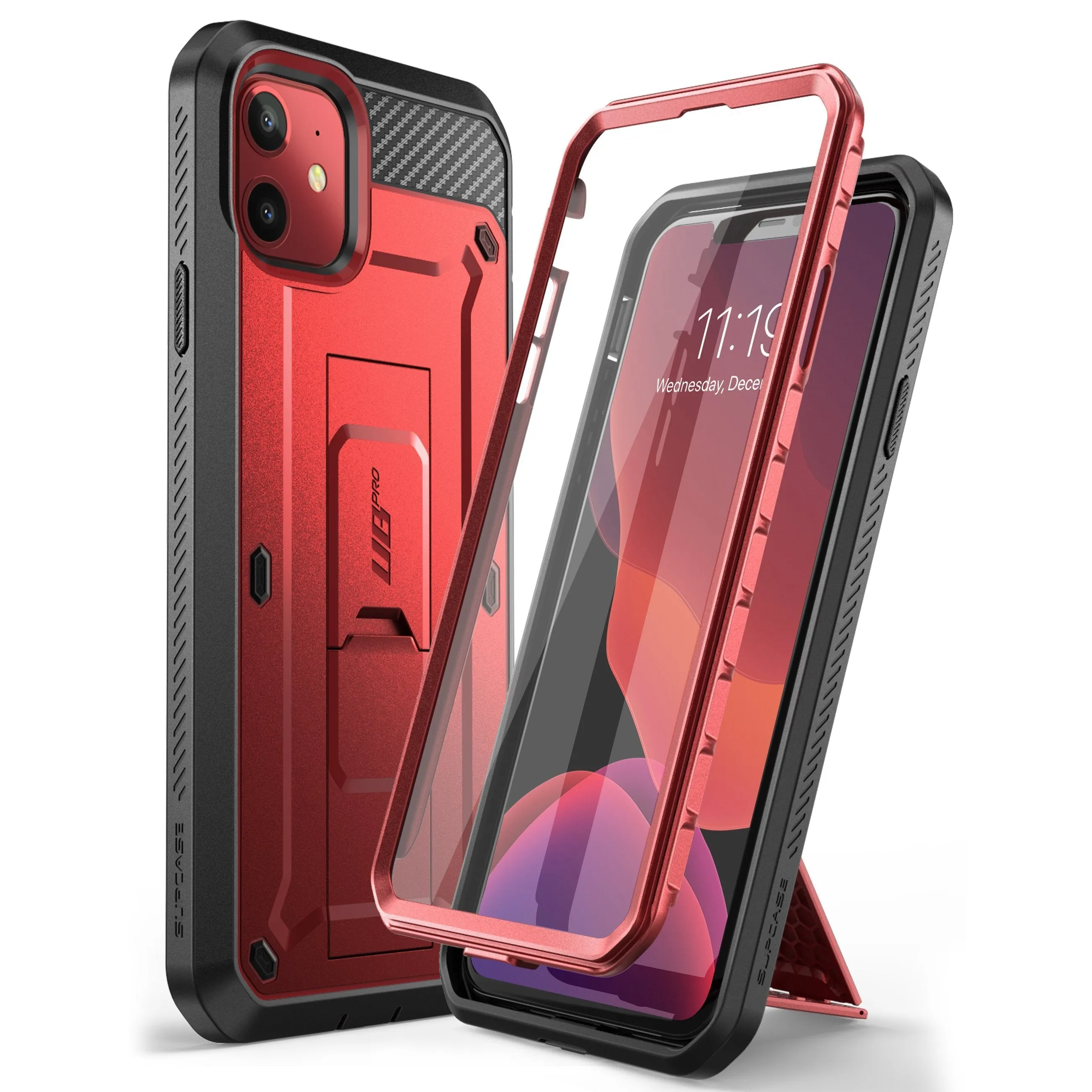 Customer Favorite iPhone 11 6.1 inch Unicorn Beetle Pro Rugged Case-Metallic Red  Limited Availability!