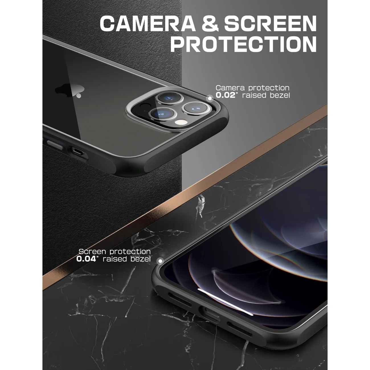 Customer Favorite iPhone 13 Pro 6.1 inch Unicorn Beetle Style Slim Clear Case-Black  Today Only!