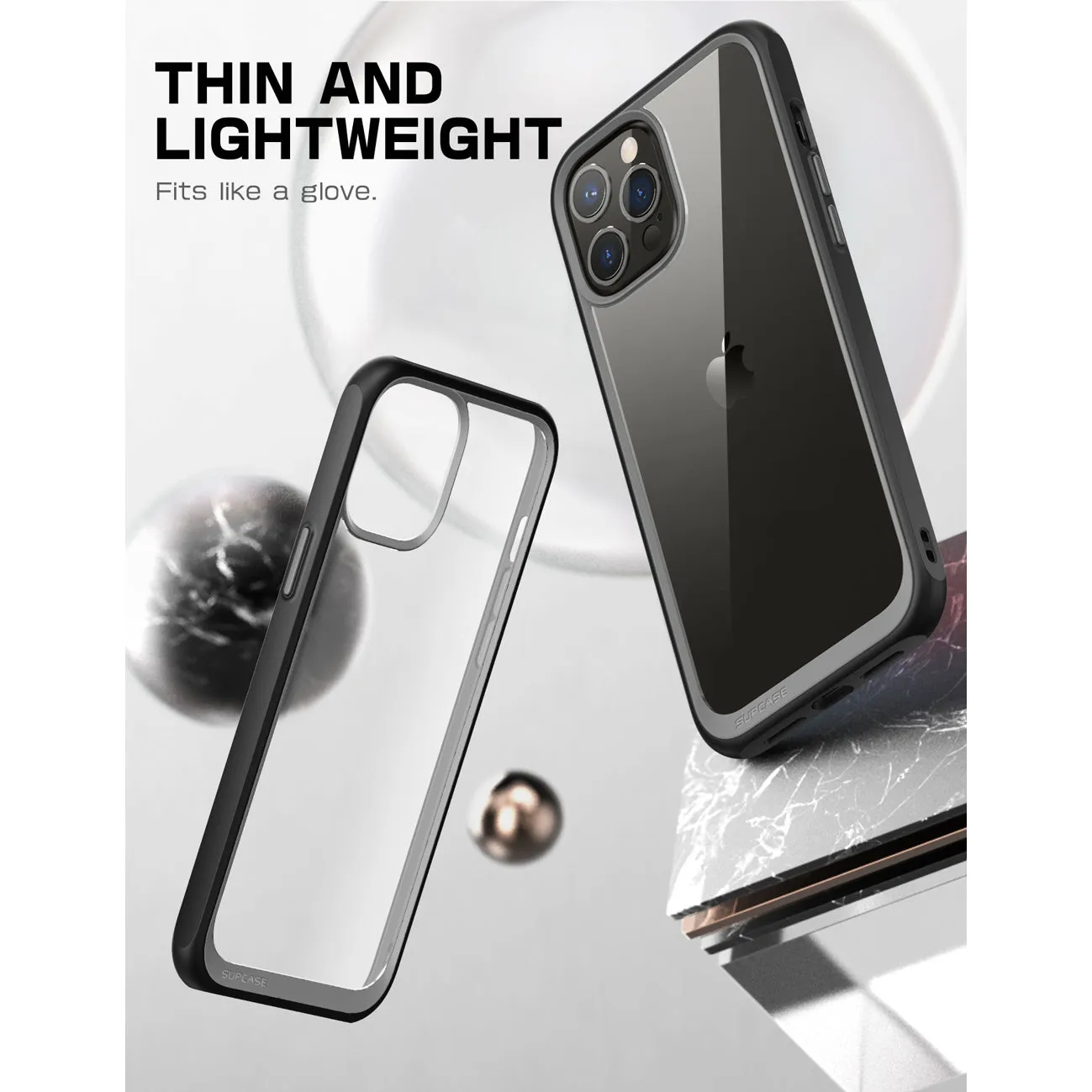 Customer Favorite iPhone 13 Pro 6.1 inch Unicorn Beetle Style Slim Clear Case-Black  Today Only!