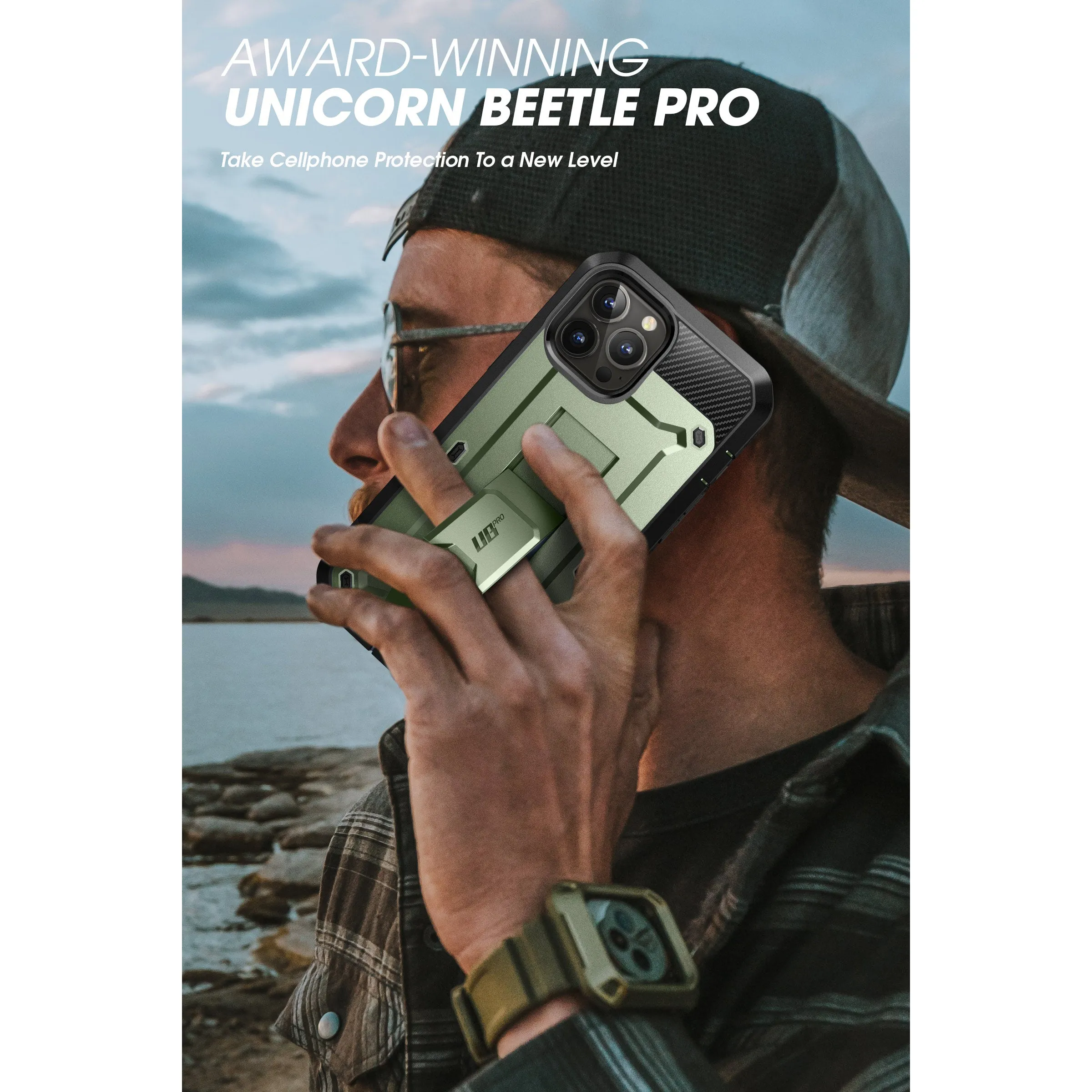 Customer Favorite iPhone 13 Pro Max 6.7 inch Unicorn Beetle Pro Rugged Case-Dark Green  Stylish & Comfortable