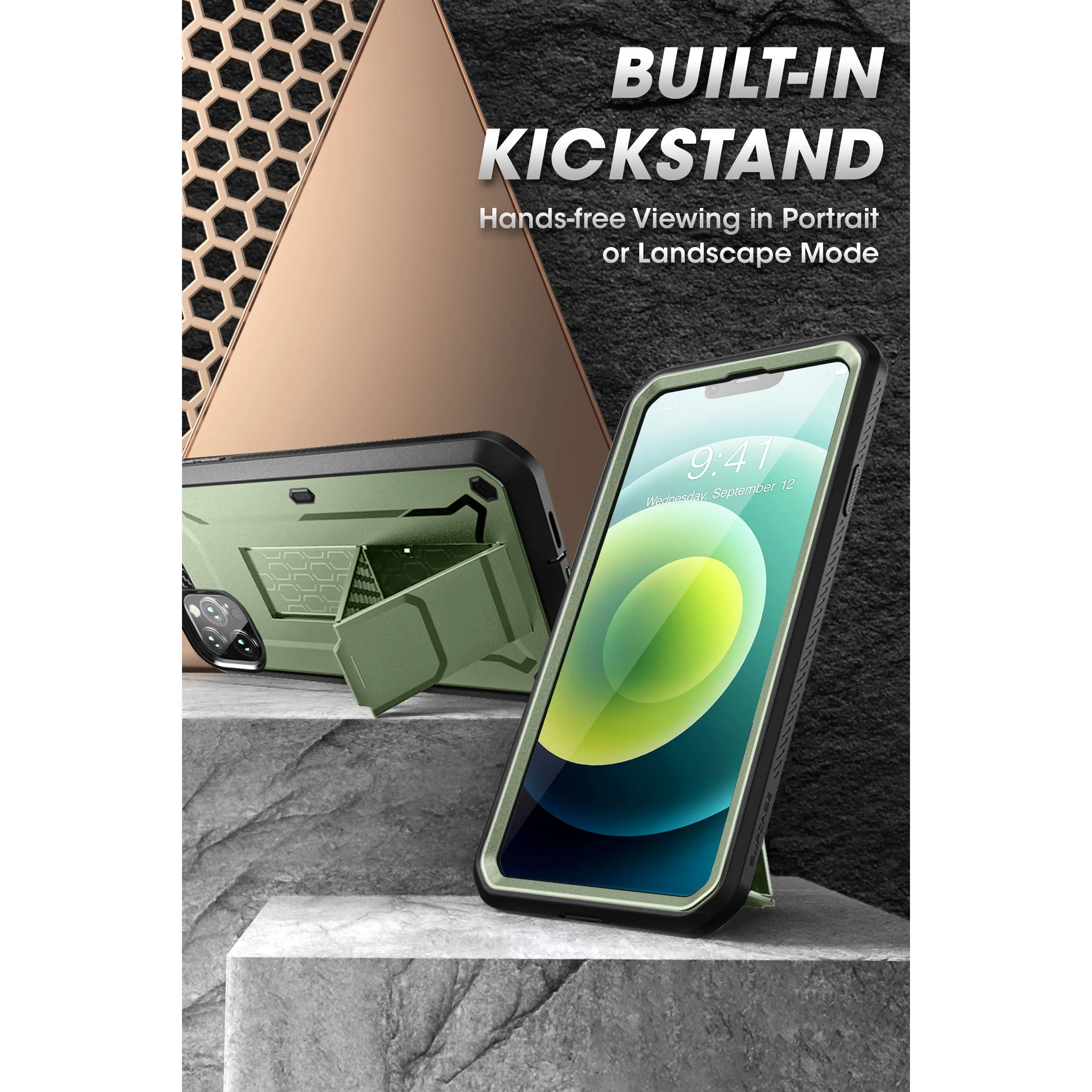 Customer Favorite iPhone 13 Pro Max 6.7 inch Unicorn Beetle Pro Rugged Case-Dark Green  Stylish & Comfortable