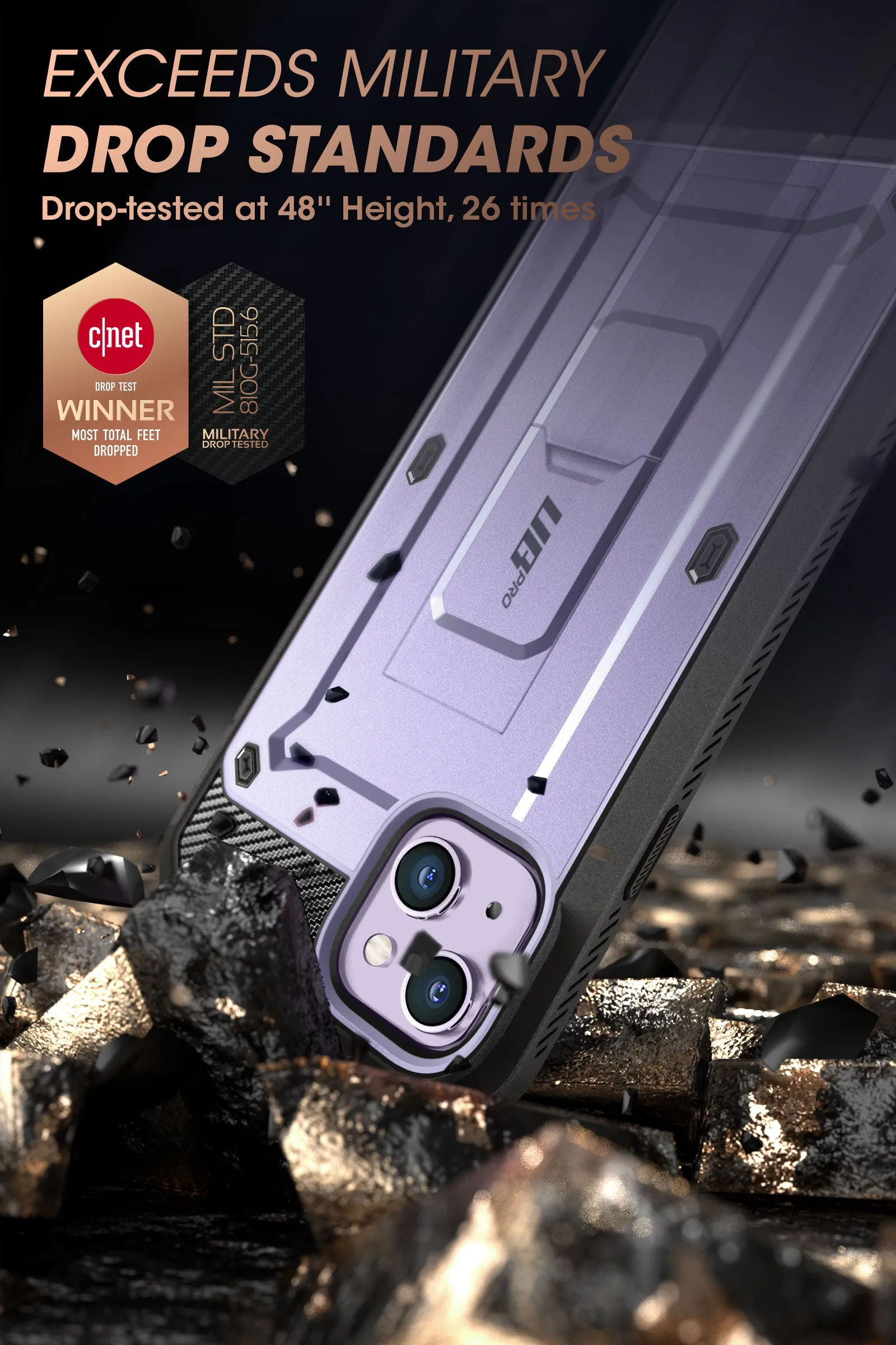 Customer Favorite iPhone 14 Plus 6.7 inch Unicorn Beetle PRO Rugged Case-Deep Purple  Limited Availability!
