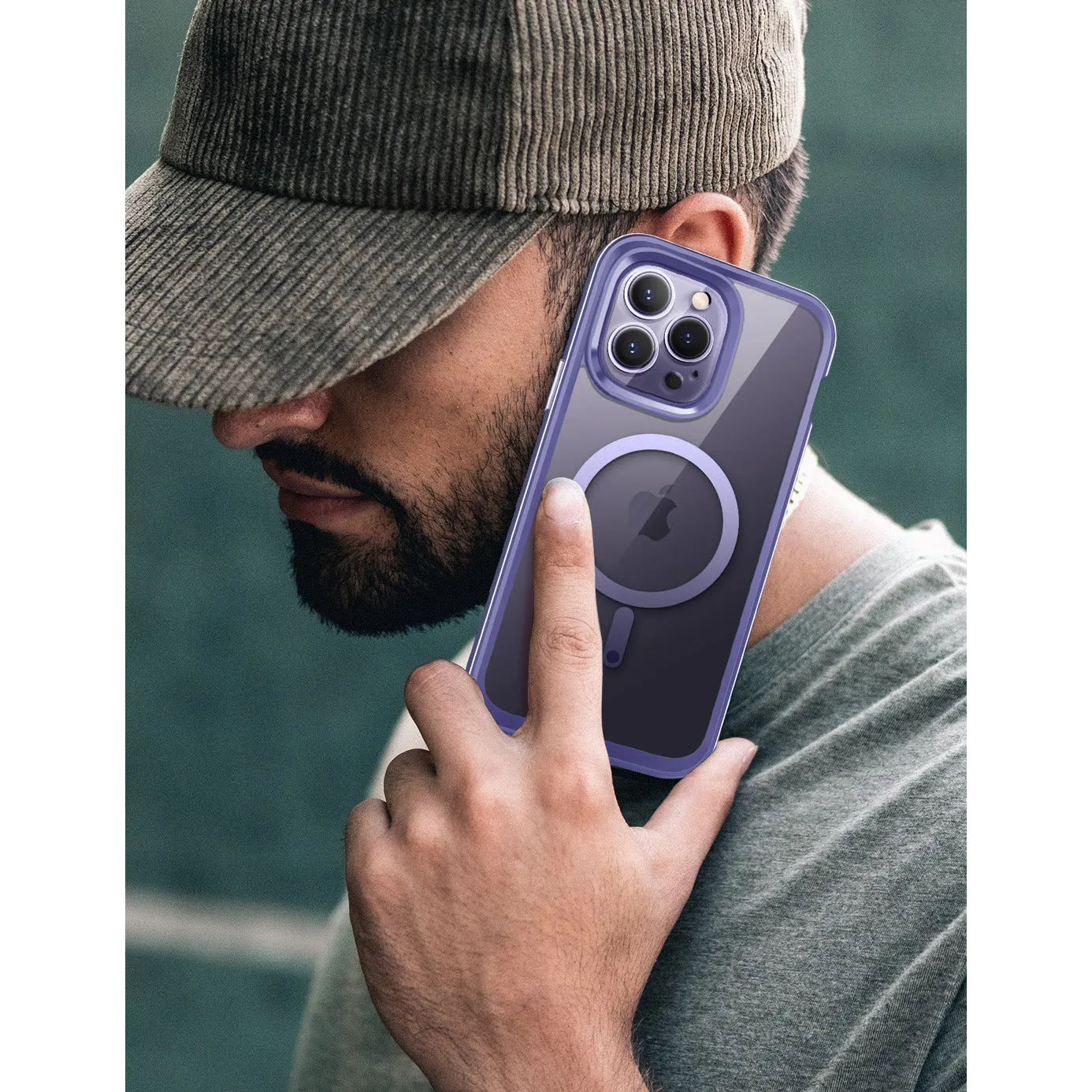 Customer Favorite iPhone 14 Pro 6.1 inch Unicorn Beetle EDGE MAG with Screen Protector Clear Case-Deep Purple  Limited Release!