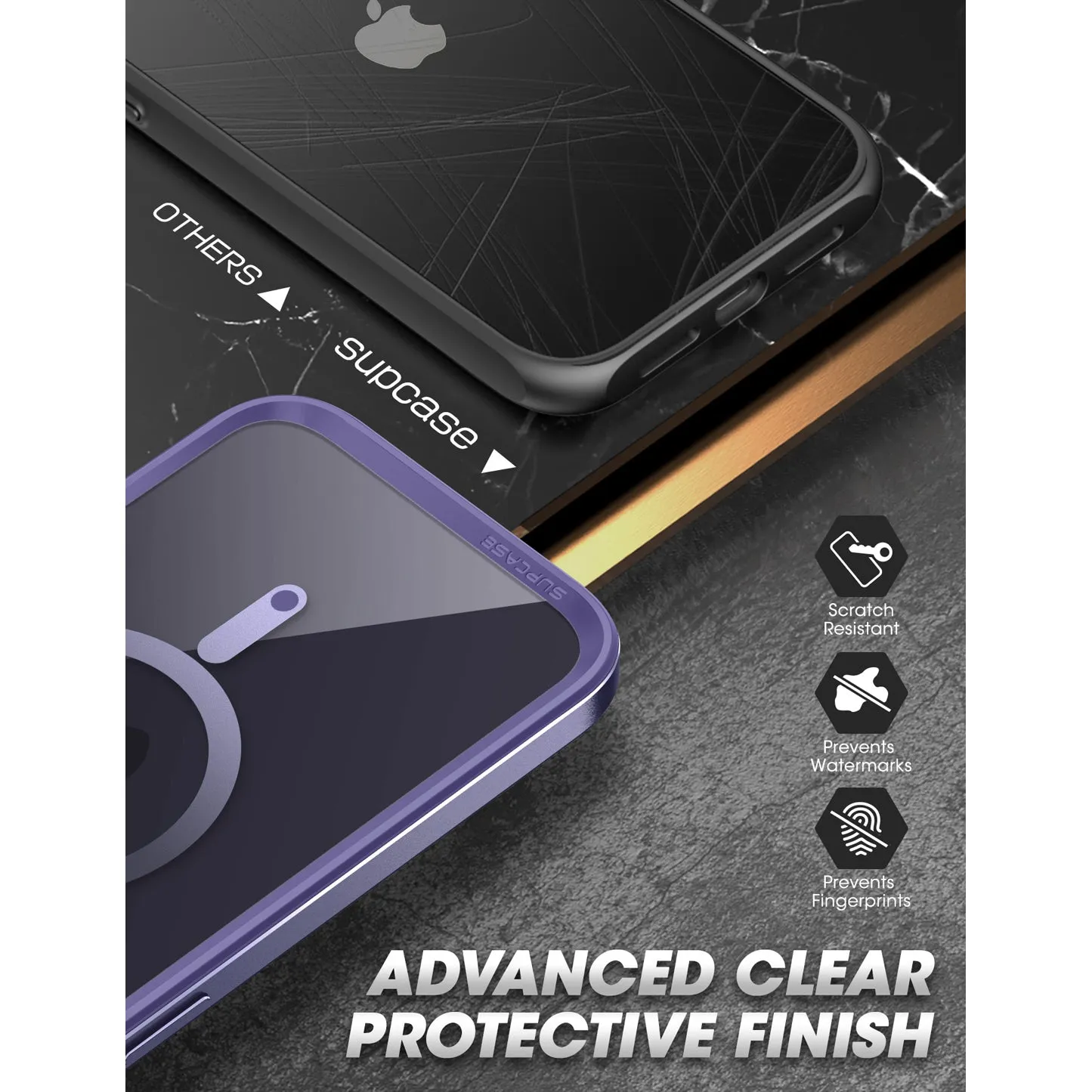 Customer Favorite iPhone 14 Pro 6.1 inch Unicorn Beetle EDGE MAG with Screen Protector Clear Case-Deep Purple  Limited Release!