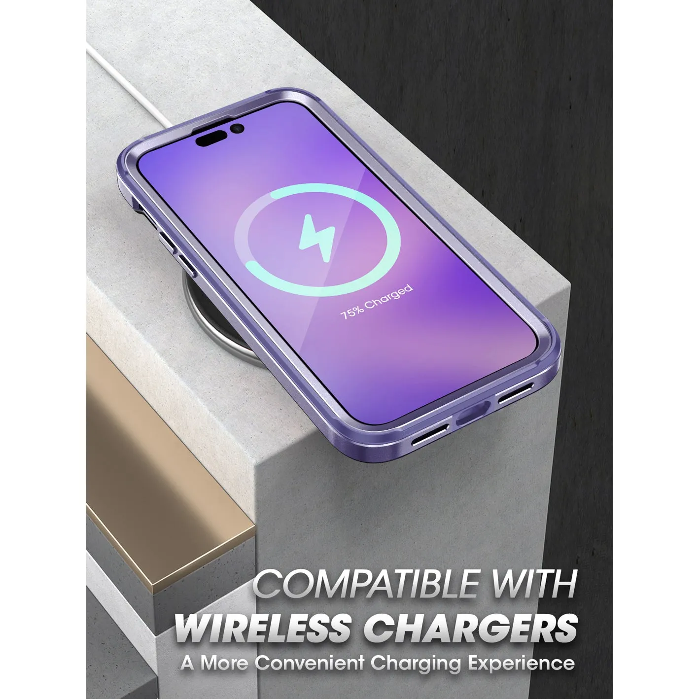 Customer Favorite iPhone 14 Pro 6.1 inch Unicorn Beetle EDGE MAG with Screen Protector Clear Case-Deep Purple  Limited Release!