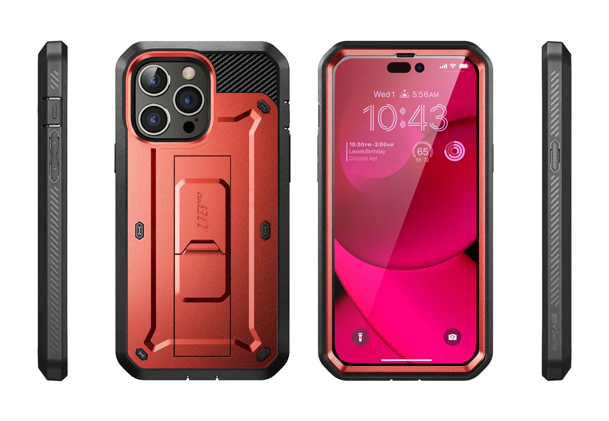 Customer Favorite iPhone 14 Pro 6.1 inch Unicorn Beetle Pro Rugged Case-Metallic Red  Last Few Pieces!