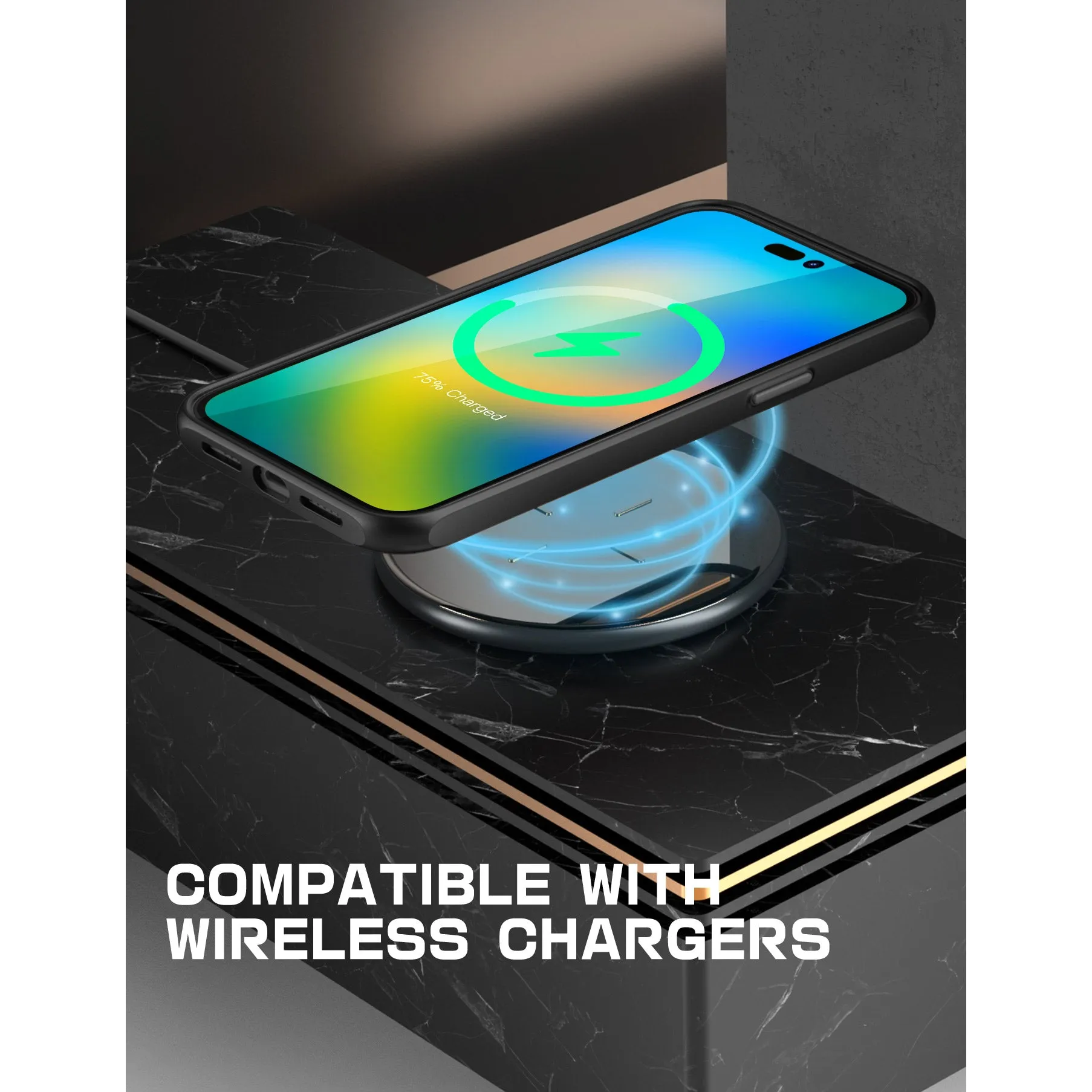 Customer Favorite iPhone 14 Pro Max 6.7 inch Unicorn Beetle Style Slim Clear Case-Black  Limited Release!