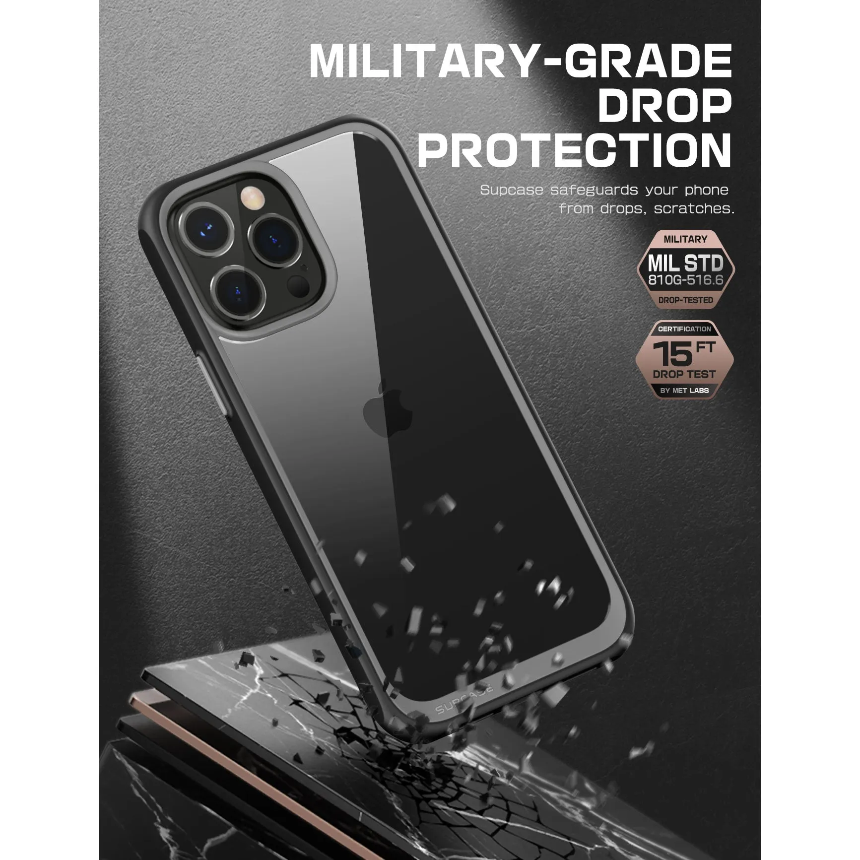 Customer Favorite iPhone 14 Pro Max 6.7 inch Unicorn Beetle Style Slim Clear Case-Black  Limited Release!