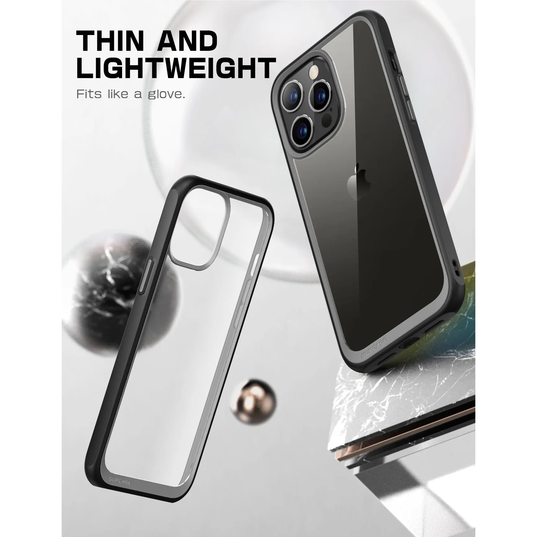 Customer Favorite iPhone 14 Pro Max 6.7 inch Unicorn Beetle Style Slim Clear Case-Black  Limited Release!