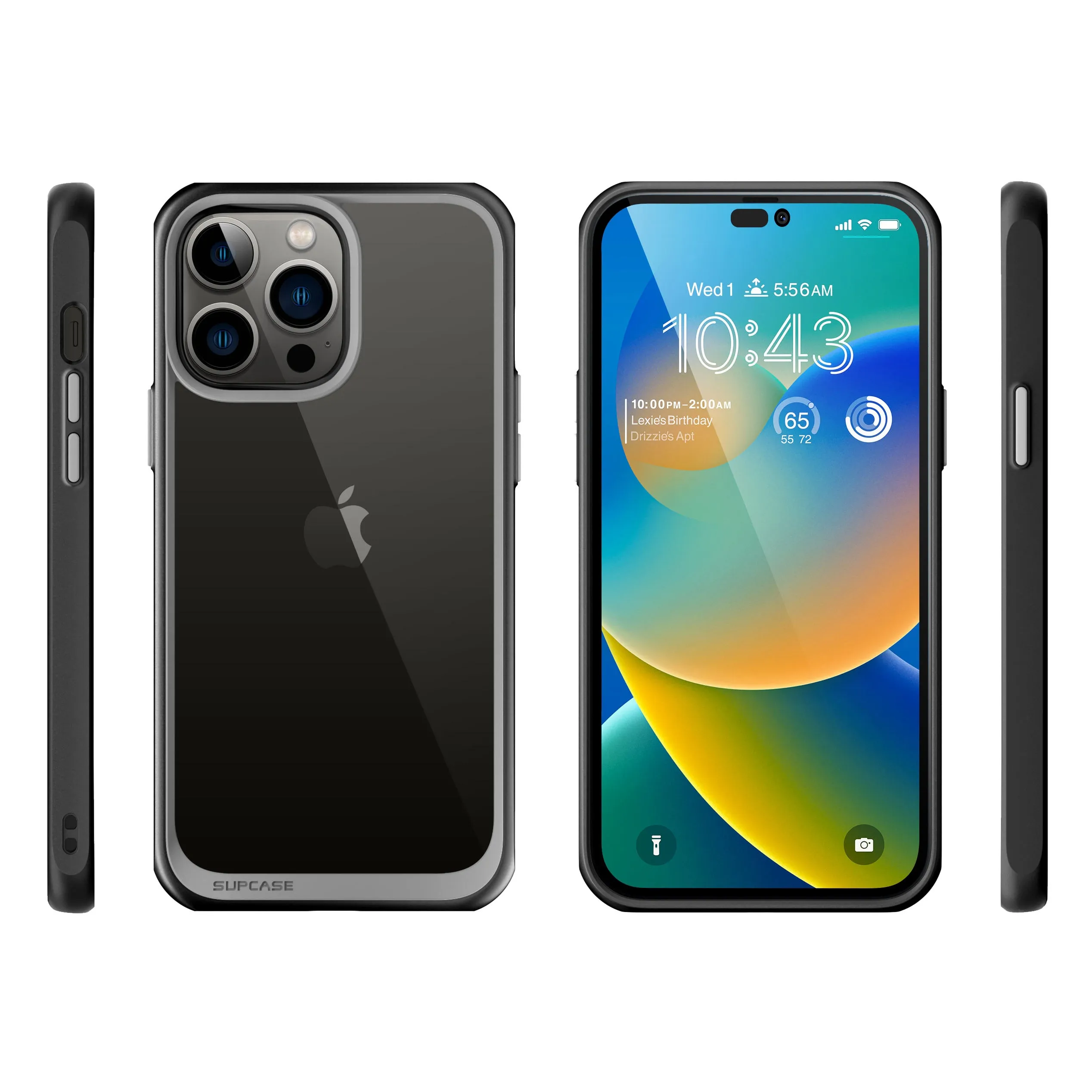 Customer Favorite iPhone 14 Pro Max 6.7 inch Unicorn Beetle Style Slim Clear Case-Black  Limited Release!