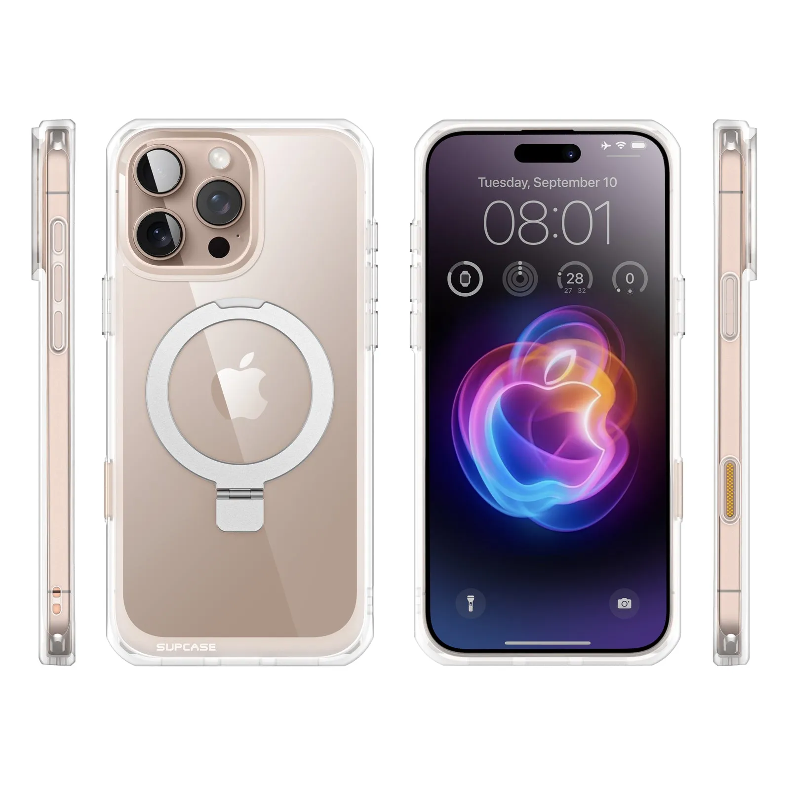 Customer Favorite iPhone 16 Pro 6.3 inch Unicorn Beetle MAG Stand Slim Clear MagSafe Camera Control Button Case-Clear  Almost Sold Out!