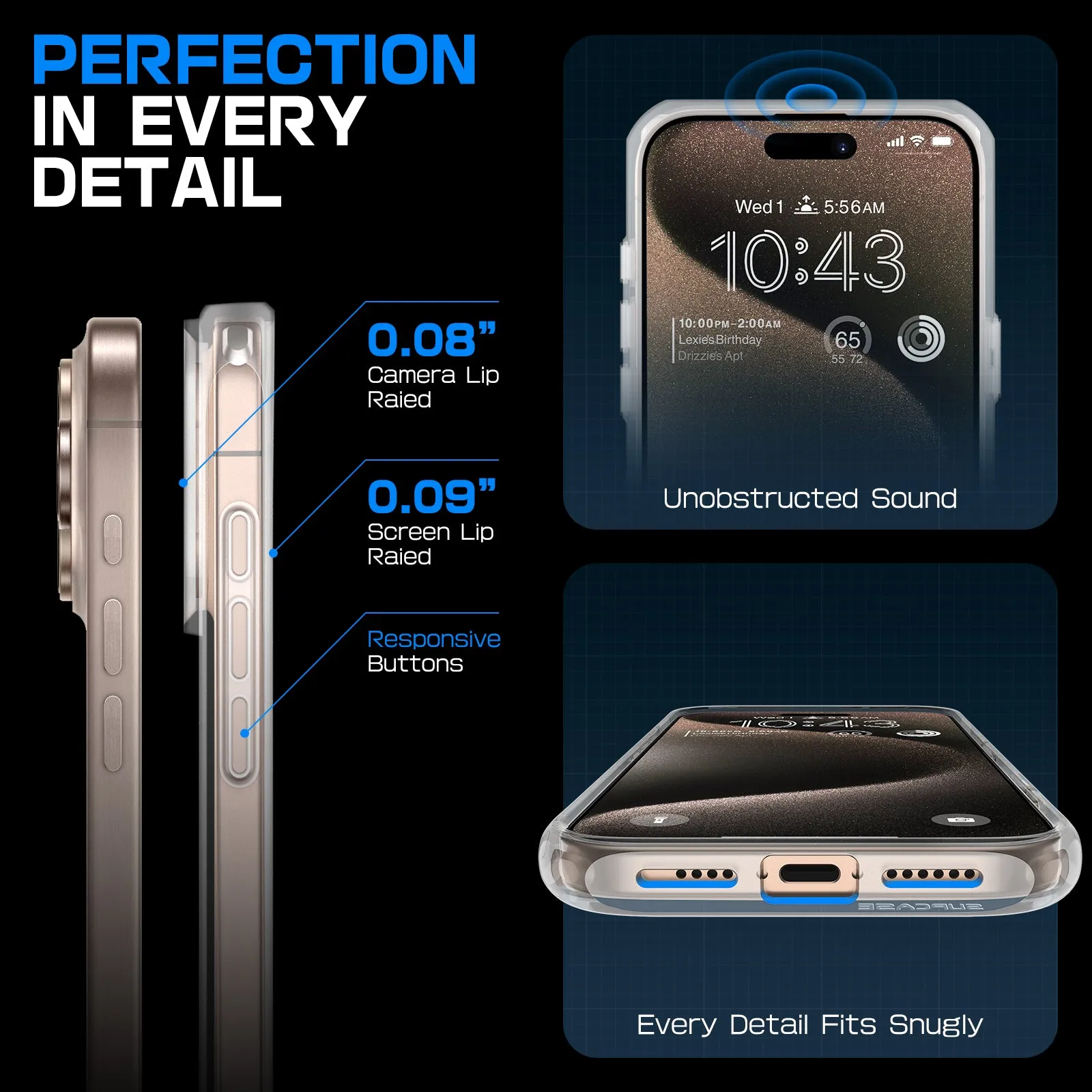 Customer Favorite iPhone 16 Pro 6.3 inch Unicorn Beetle MAG Stand Slim Clear MagSafe Camera Control Button Case-Clear  Almost Sold Out!