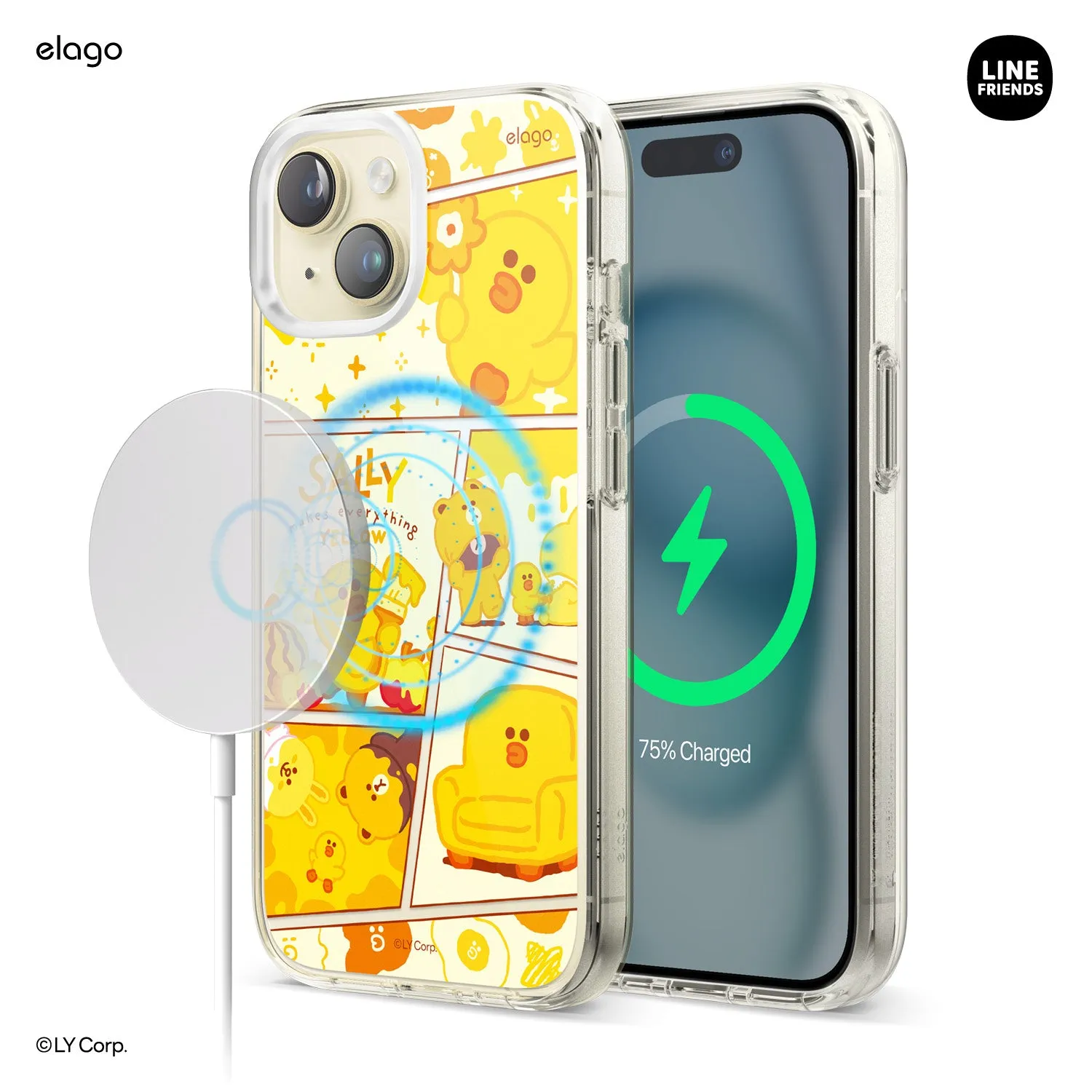 Customer Favorite LINE FRIENDS | elago MagSafe Yellow Sally Case for iPhone 15  Today Only!