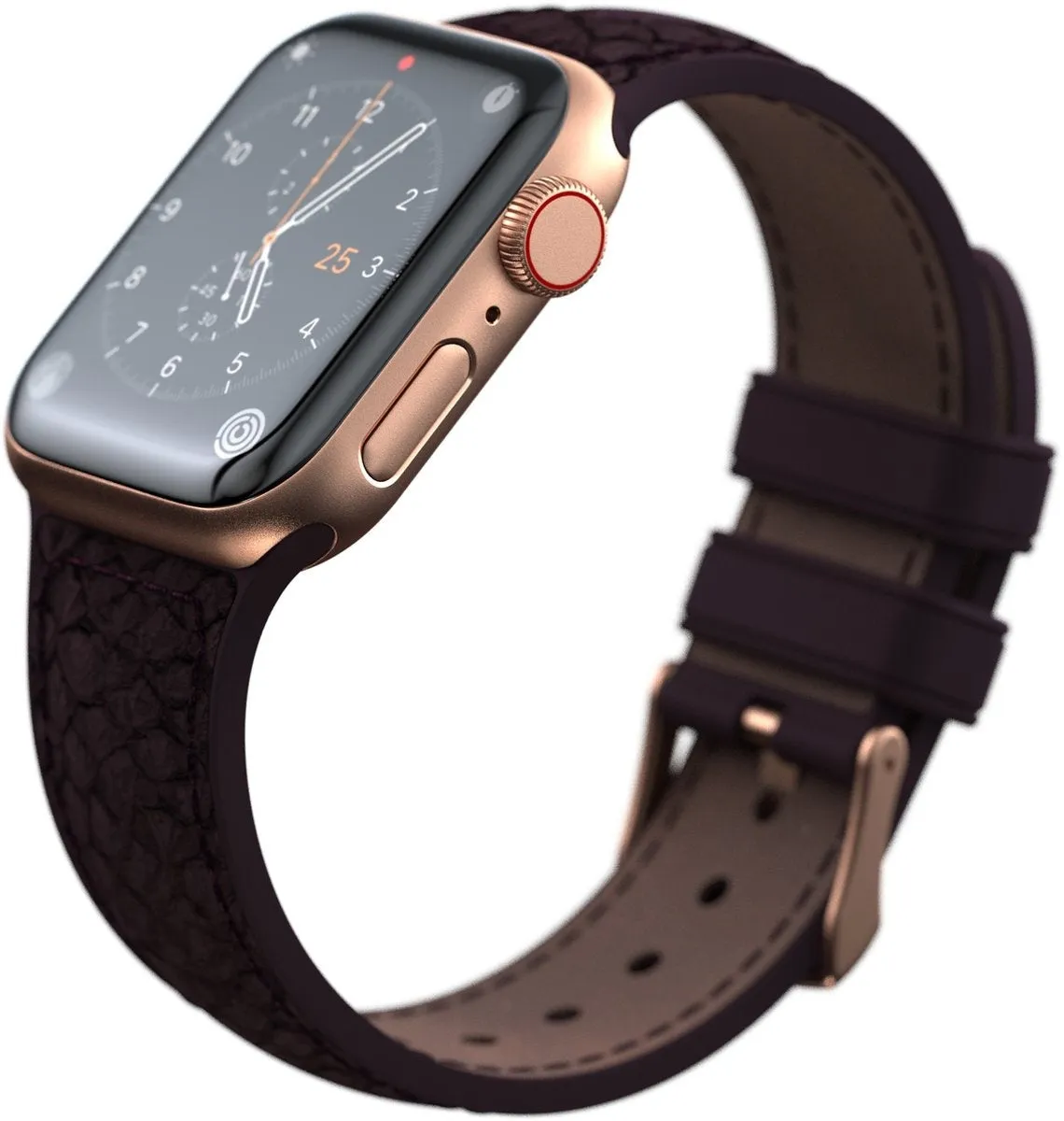 Customer Favorite Njord Apple Watch Salmon Leather Strap (Bordeaux)  Limited Release!