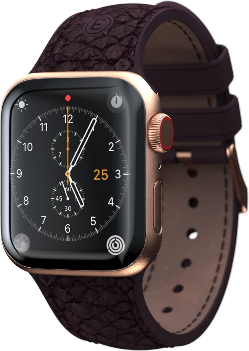 Customer Favorite Njord Apple Watch Salmon Leather Strap (Bordeaux)  Limited Release!