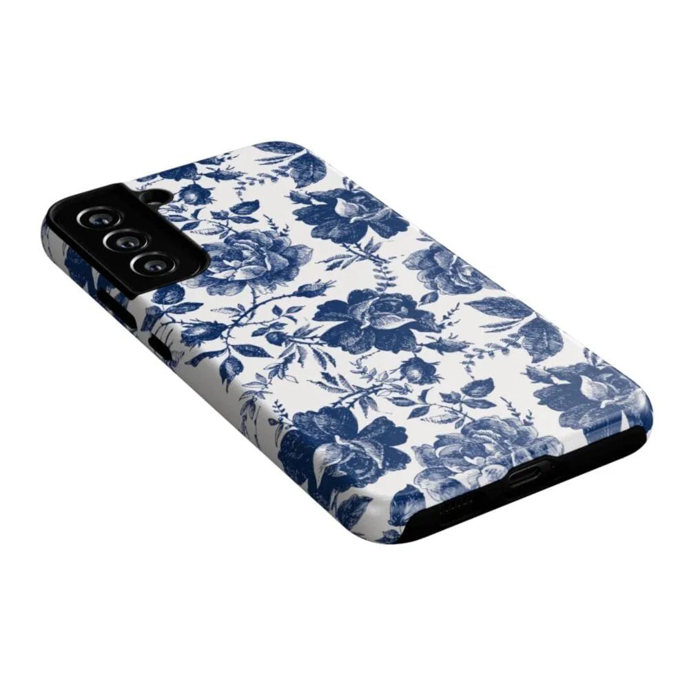 Customer Favorite Rose to Fame | Blue & White Rose Floral Samsung Case  Today Only!