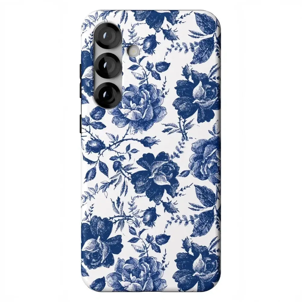 Customer Favorite Rose to Fame | Blue & White Rose Floral Samsung Case  Today Only!