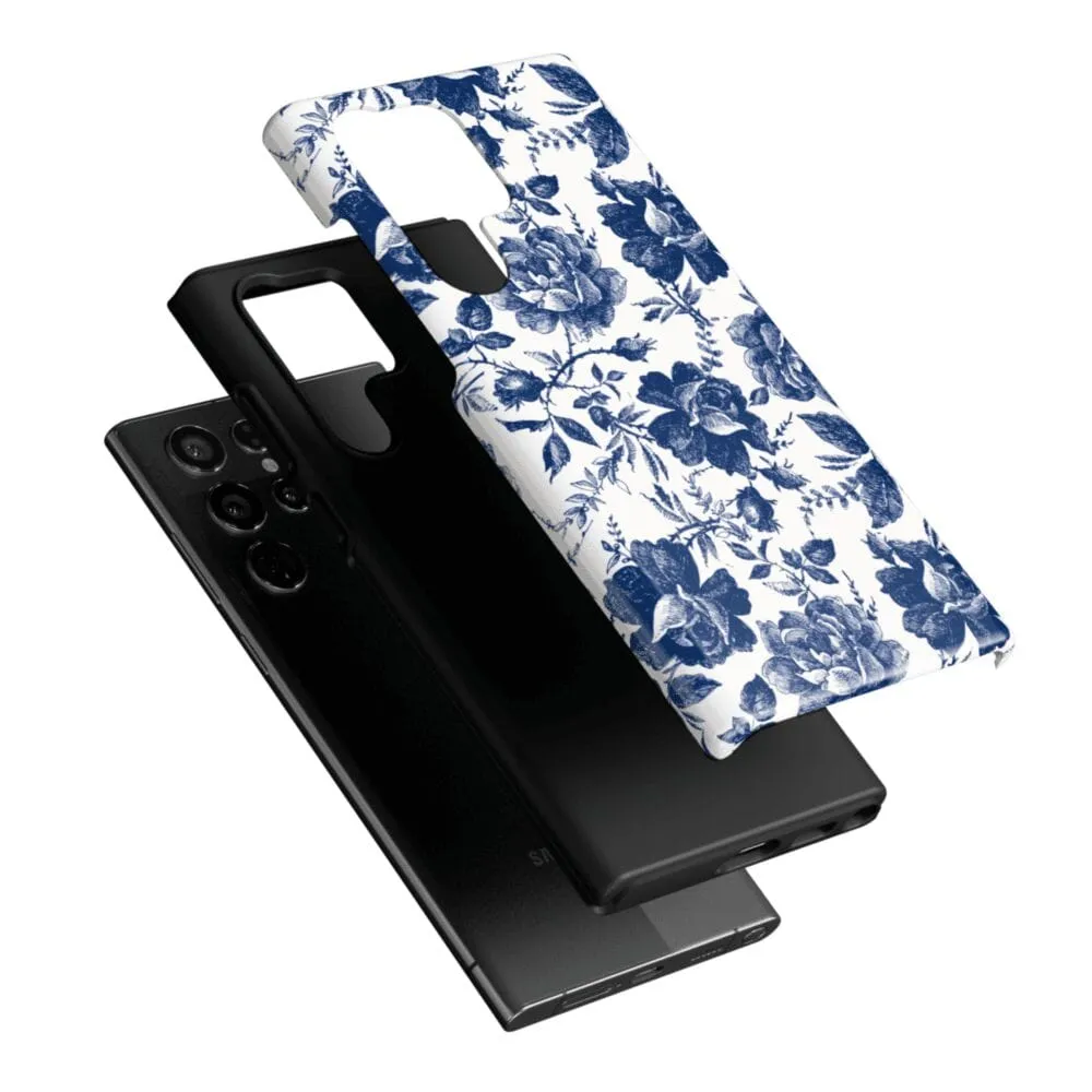 Customer Favorite Rose to Fame | Blue & White Rose Floral Samsung Case  Today Only!