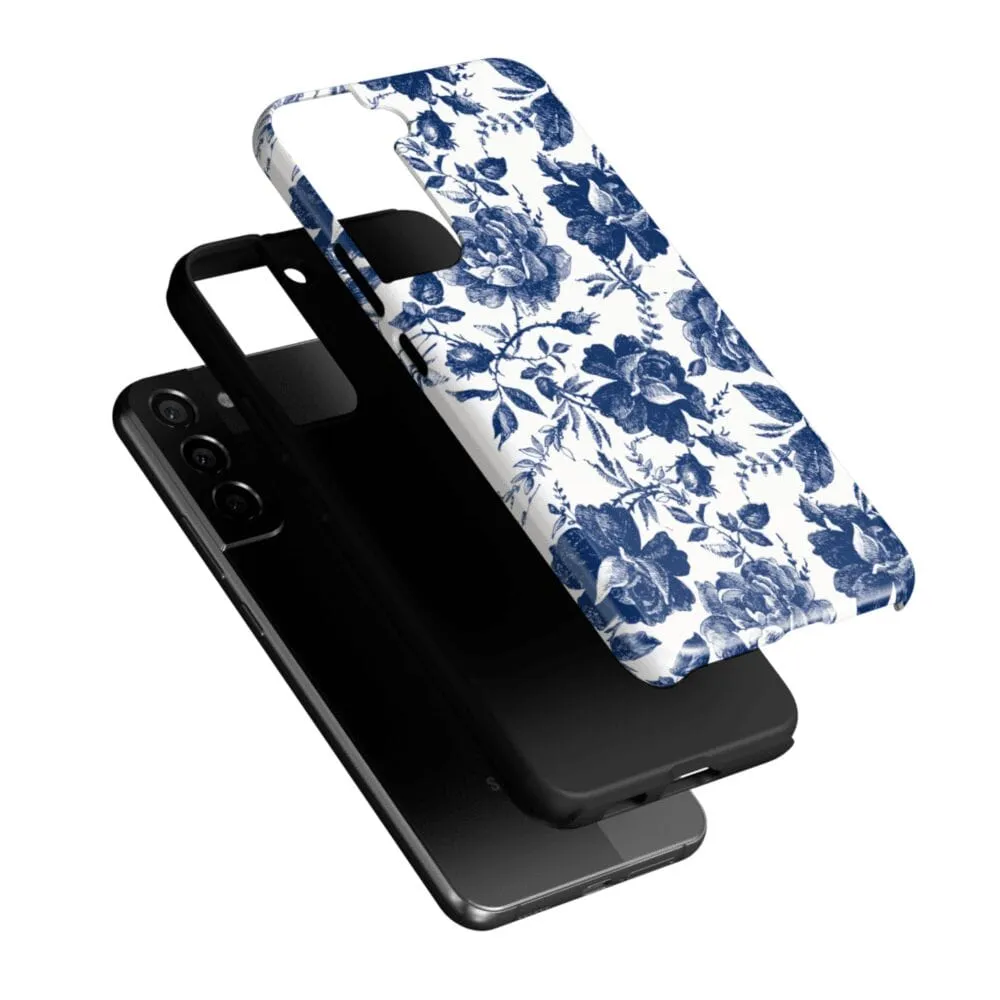 Customer Favorite Rose to Fame | Blue & White Rose Floral Samsung Case  Today Only!