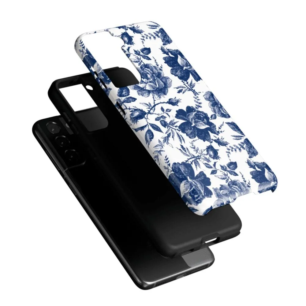 Customer Favorite Rose to Fame | Blue & White Rose Floral Samsung Case  Today Only!