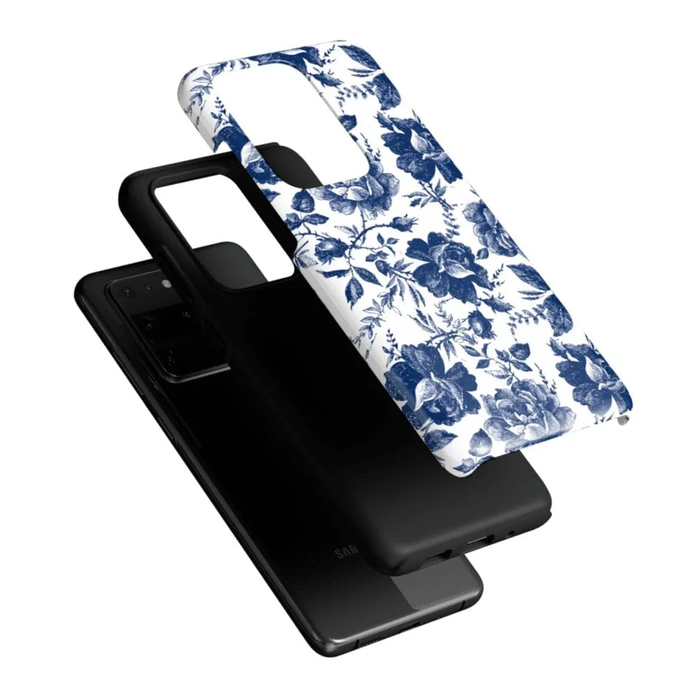 Customer Favorite Rose to Fame | Blue & White Rose Floral Samsung Case  Today Only!