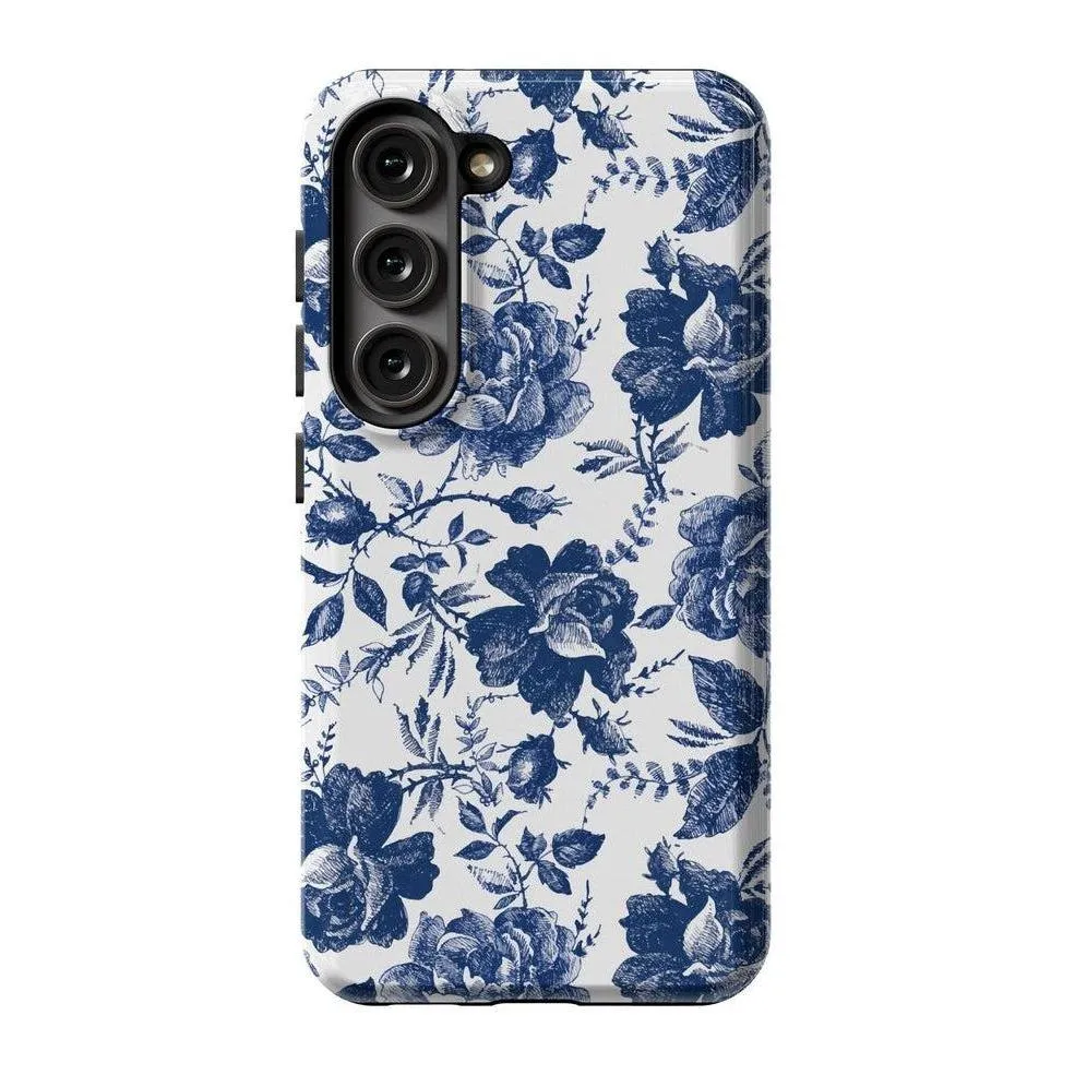 Customer Favorite Rose to Fame | Blue & White Rose Floral Samsung Case  Today Only!