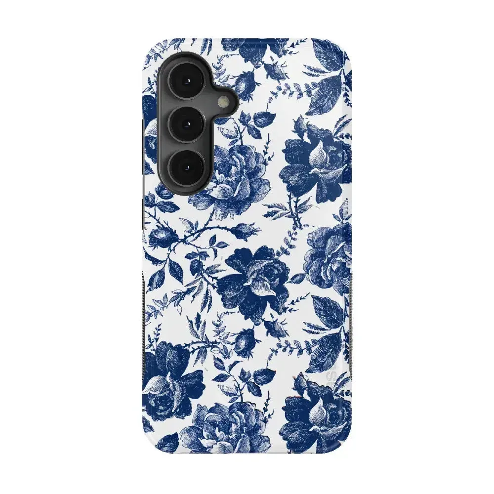 Customer Favorite Rose to Fame | Blue & White Rose Floral Samsung Case  Today Only!
