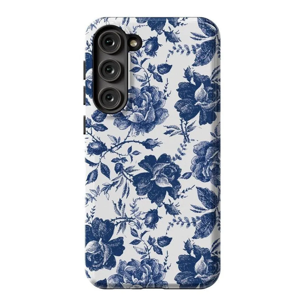 Customer Favorite Rose to Fame | Blue & White Rose Floral Samsung Case  Today Only!