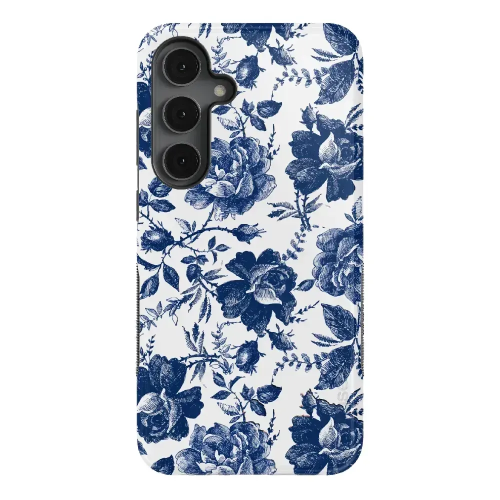 Customer Favorite Rose to Fame | Blue & White Rose Floral Samsung Case  Today Only!