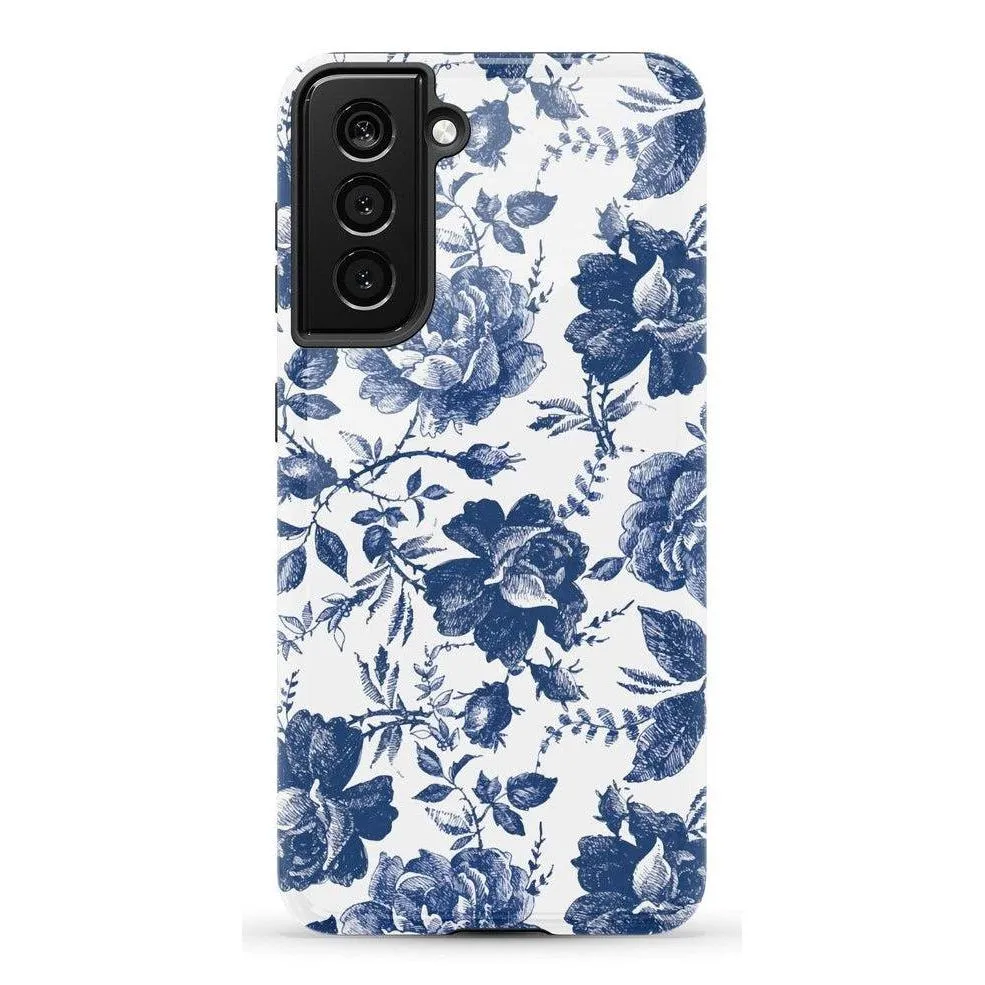 Customer Favorite Rose to Fame | Blue & White Rose Floral Samsung Case  Today Only!
