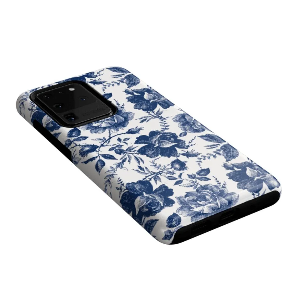 Customer Favorite Rose to Fame | Blue & White Rose Floral Samsung Case  Today Only!
