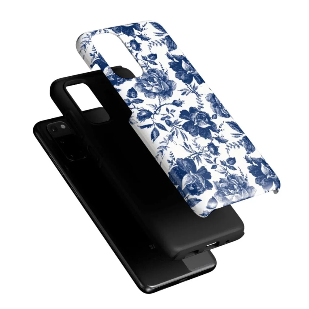 Customer Favorite Rose to Fame | Blue & White Rose Floral Samsung Case  Today Only!