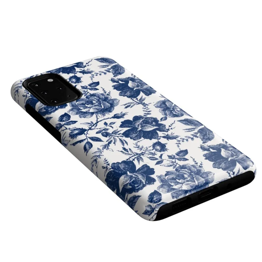 Customer Favorite Rose to Fame | Blue & White Rose Floral Samsung Case  Today Only!