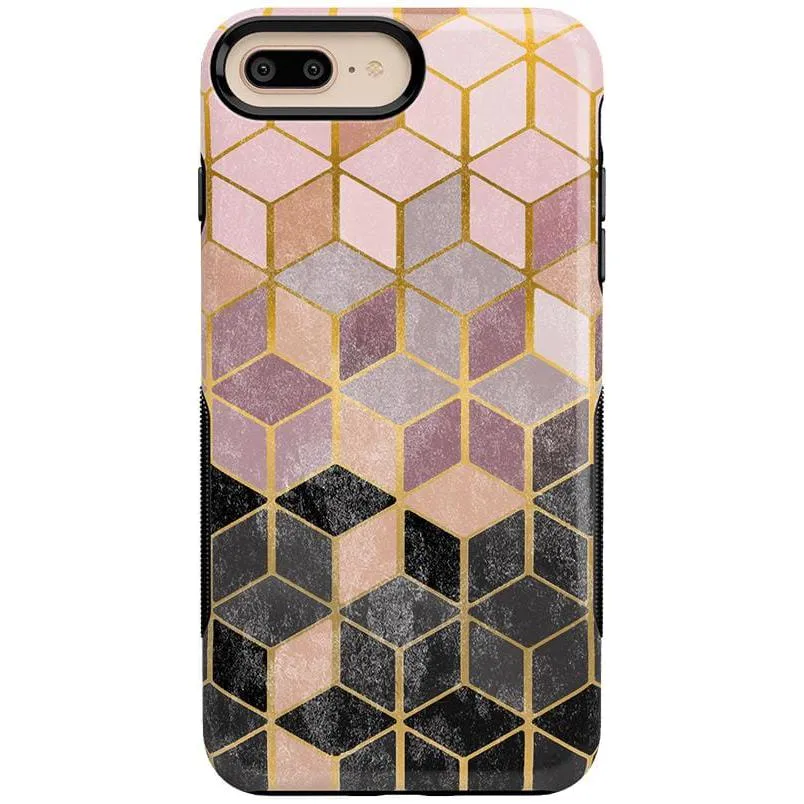 Customer Favorite Stepping Up | Geo Rose Gold Marble Case  Limited Stock!