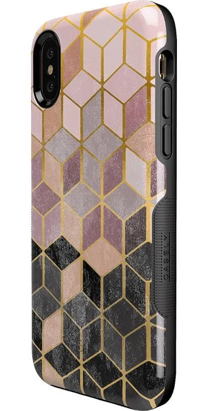 Customer Favorite Stepping Up | Geo Rose Gold Marble Case  Limited Stock!