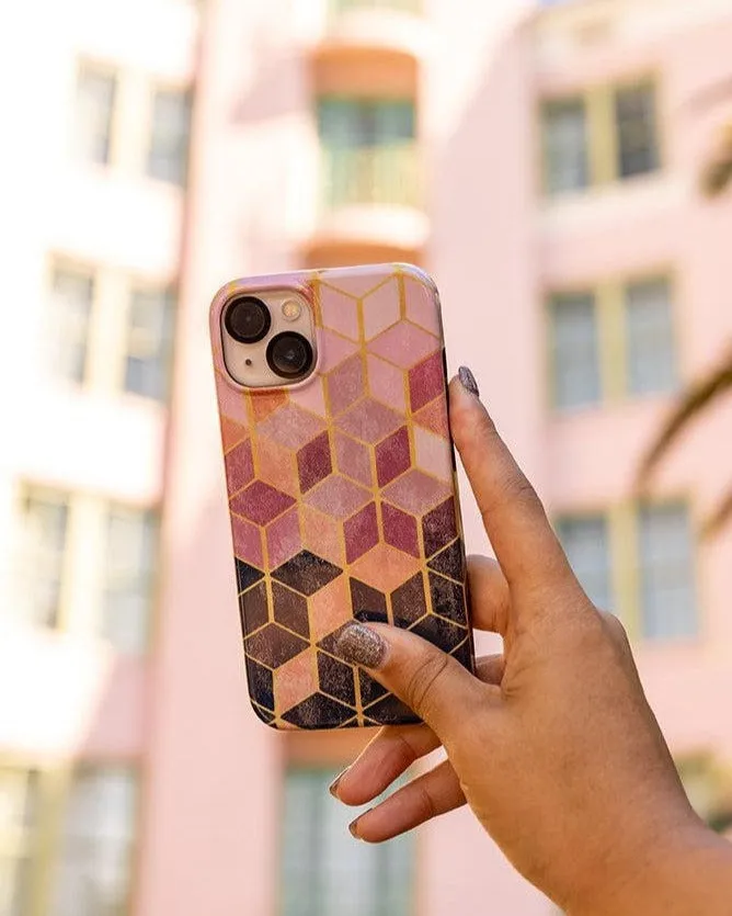 Customer Favorite Stepping Up | Geo Rose Gold Marble Case  Limited Stock!