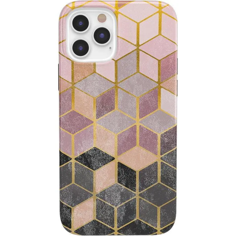Customer Favorite Stepping Up | Geo Rose Gold Marble Case  Limited Stock!