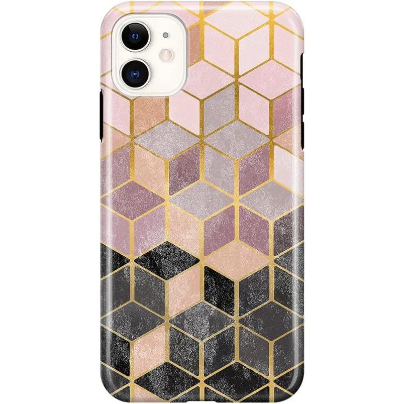 Customer Favorite Stepping Up | Geo Rose Gold Marble Case  Limited Stock!