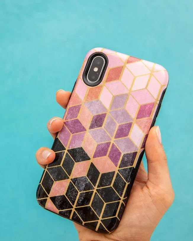 Customer Favorite Stepping Up | Geo Rose Gold Marble Case  Limited Stock!