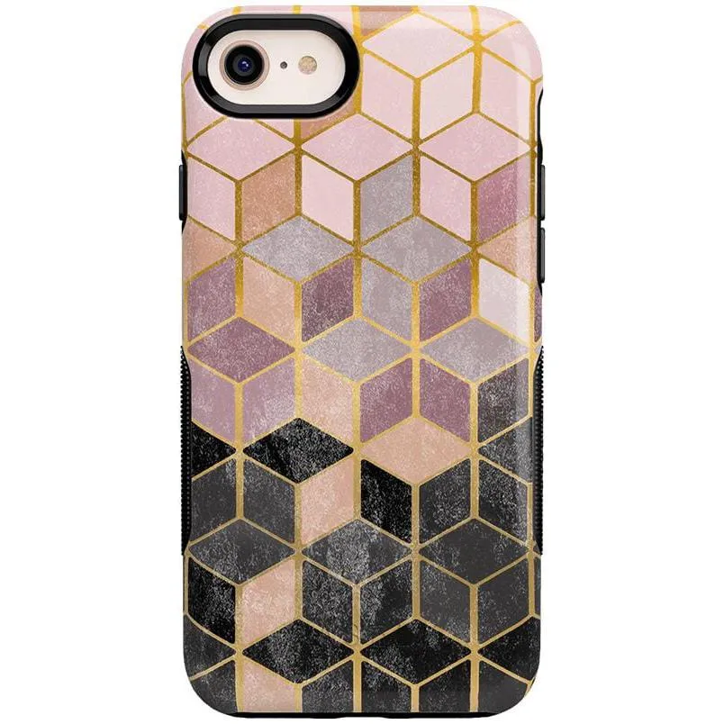 Customer Favorite Stepping Up | Geo Rose Gold Marble Case  Limited Stock!