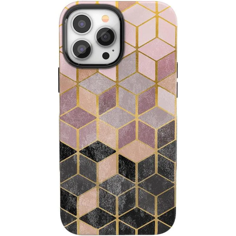 Customer Favorite Stepping Up | Geo Rose Gold Marble Case  Limited Stock!