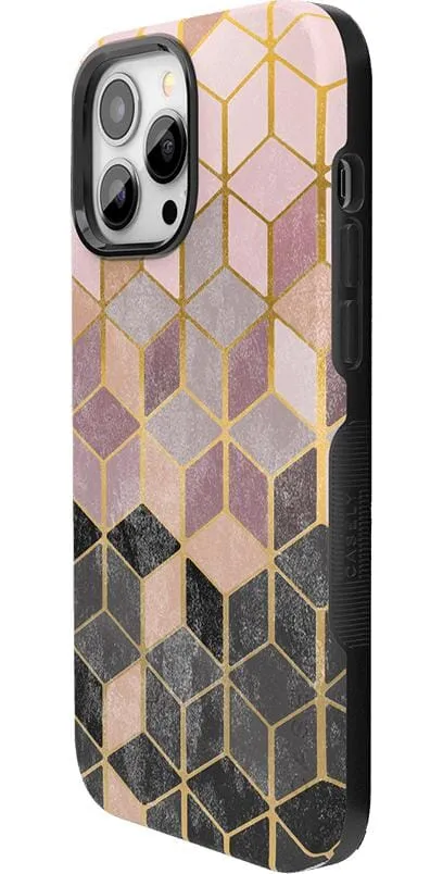 Customer Favorite Stepping Up | Geo Rose Gold Marble Case  Limited Stock!