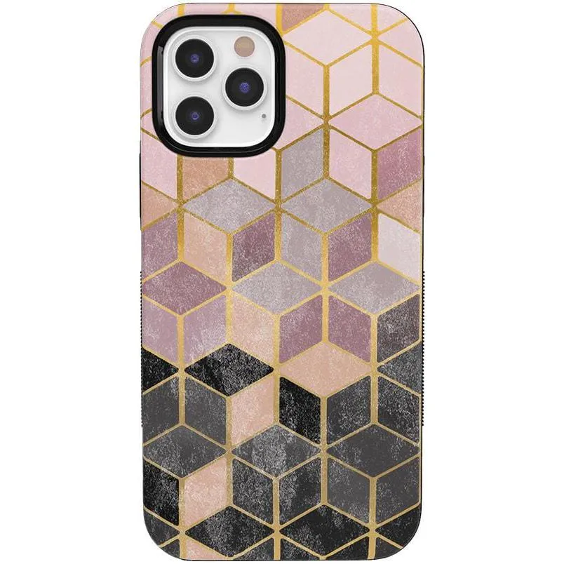 Customer Favorite Stepping Up | Geo Rose Gold Marble Case  Limited Stock!