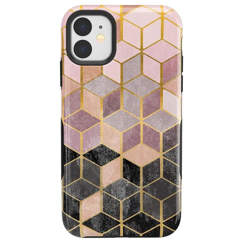 Customer Favorite Stepping Up | Geo Rose Gold Marble Case  Limited Stock!