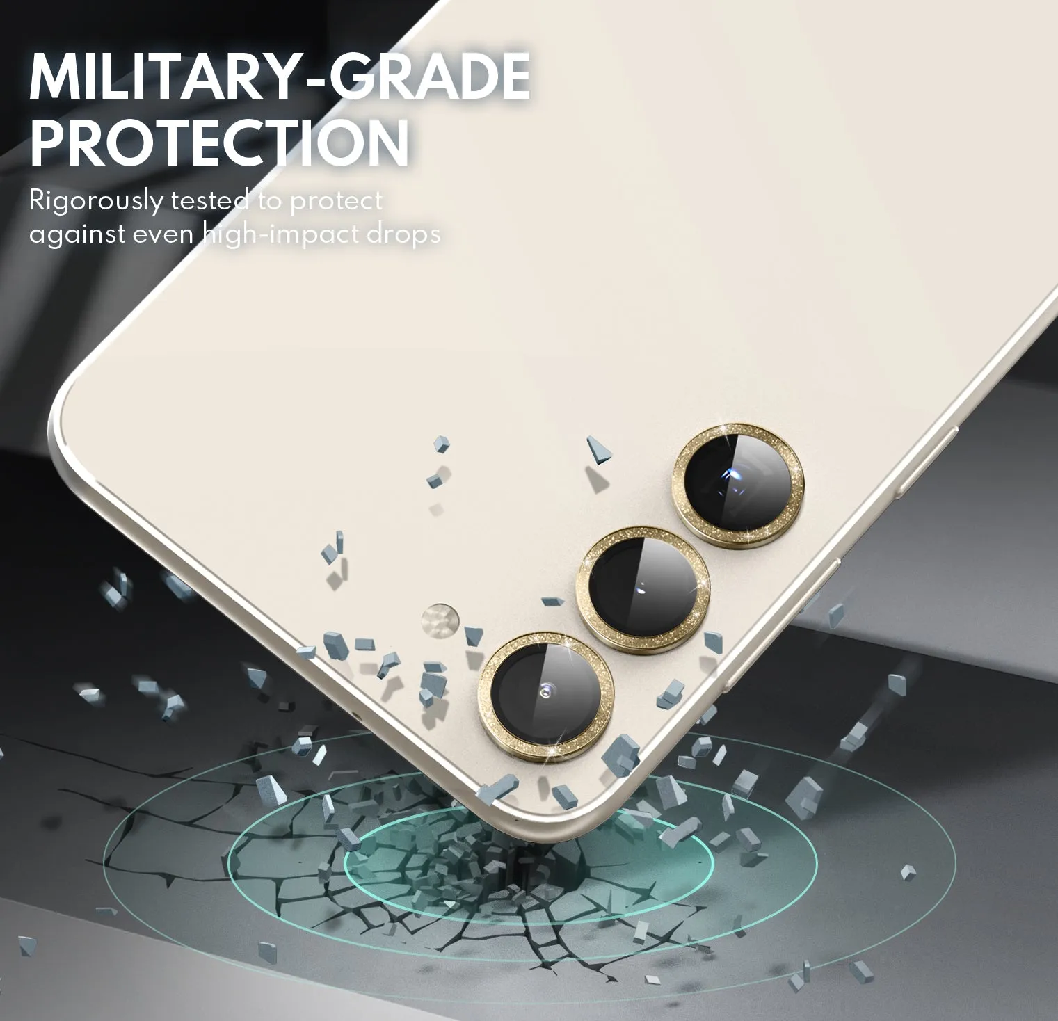 Customer Favorite Tempered Glass Camera Lens Protector for Galaxy S23/S23 Plus-Glimmer Gold  Limited Release!