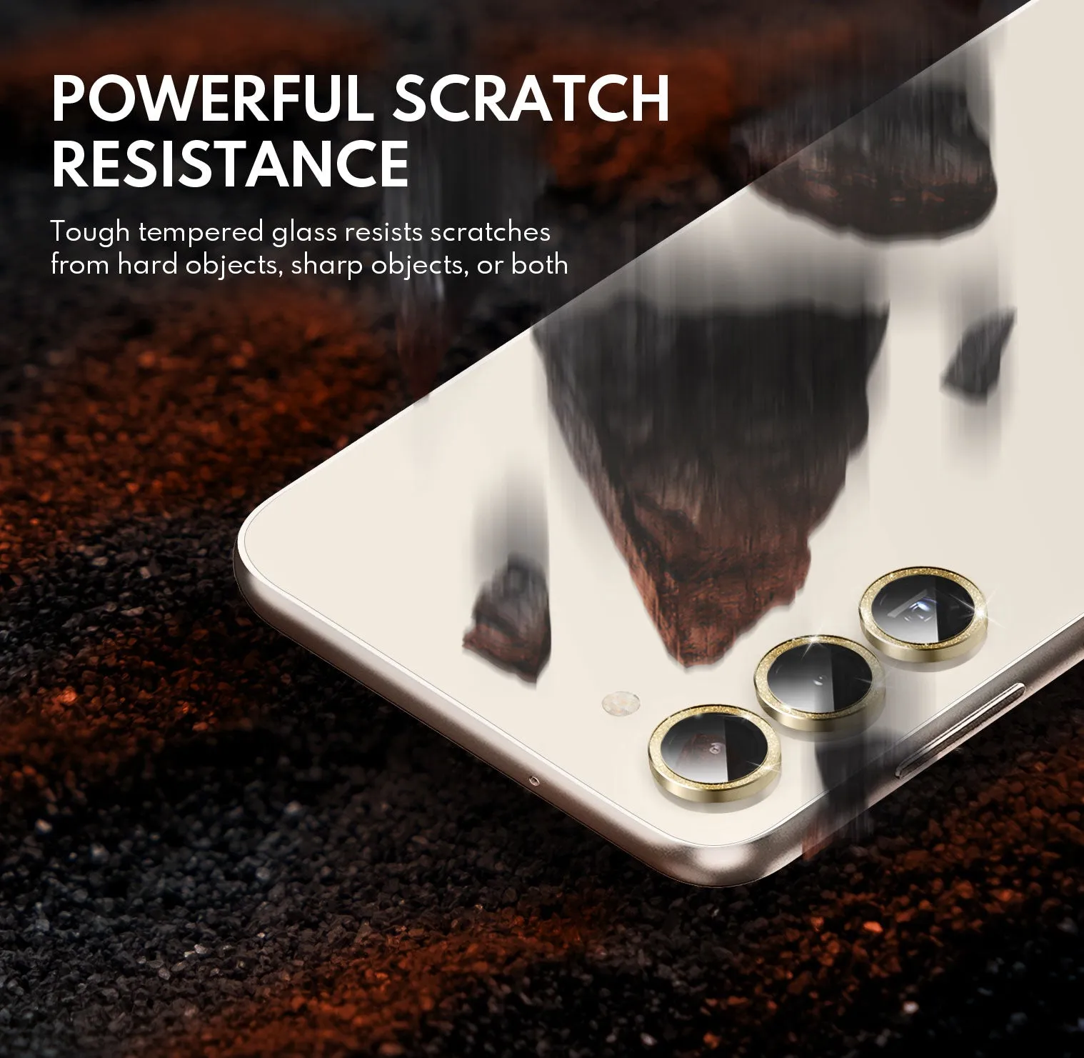 Customer Favorite Tempered Glass Camera Lens Protector for Galaxy S23/S23 Plus-Glimmer Gold  Limited Release!