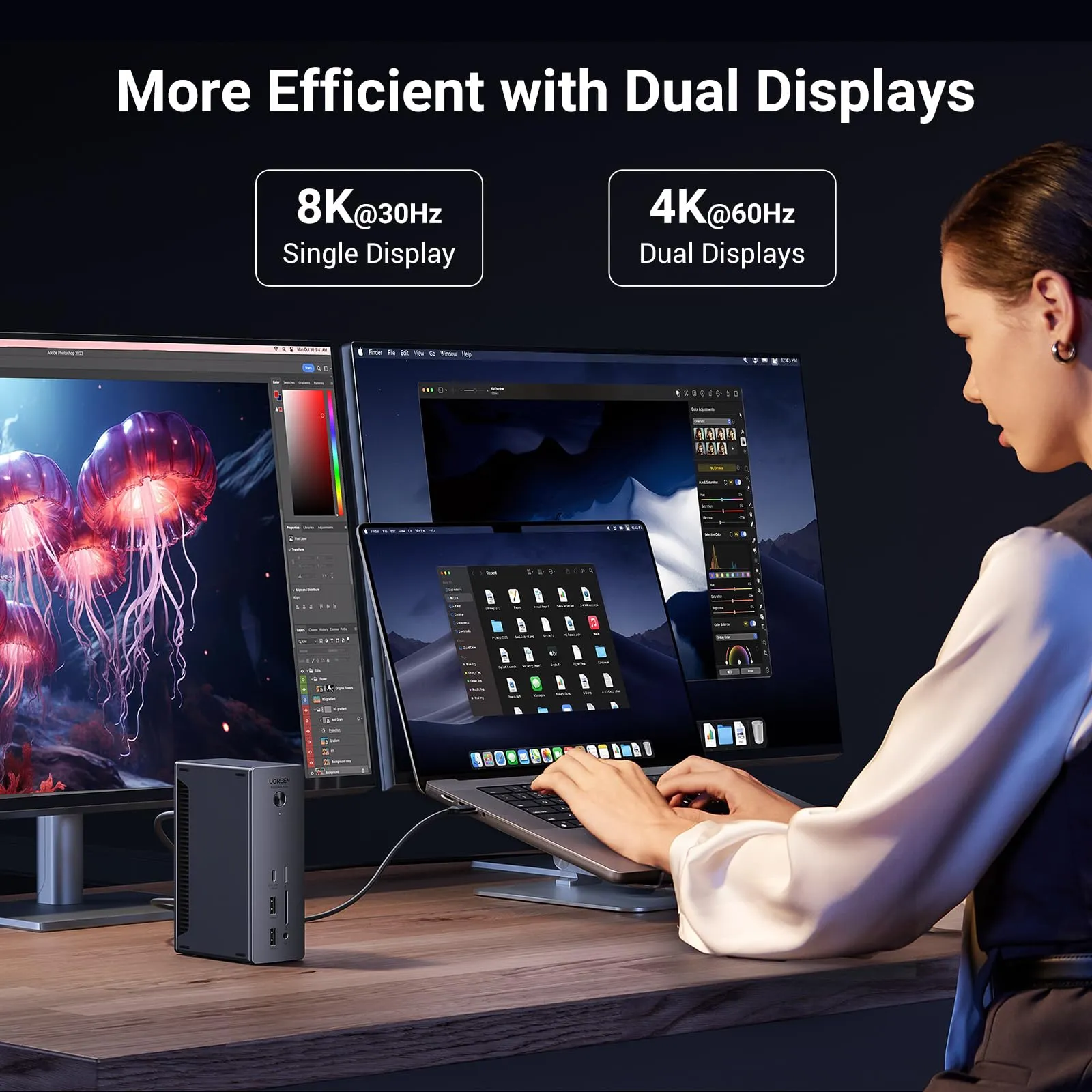 Customer Favorite UGREEN Revodok Max 213 Thunderbolt 13-in-1 Docking Station  Limited Availability!